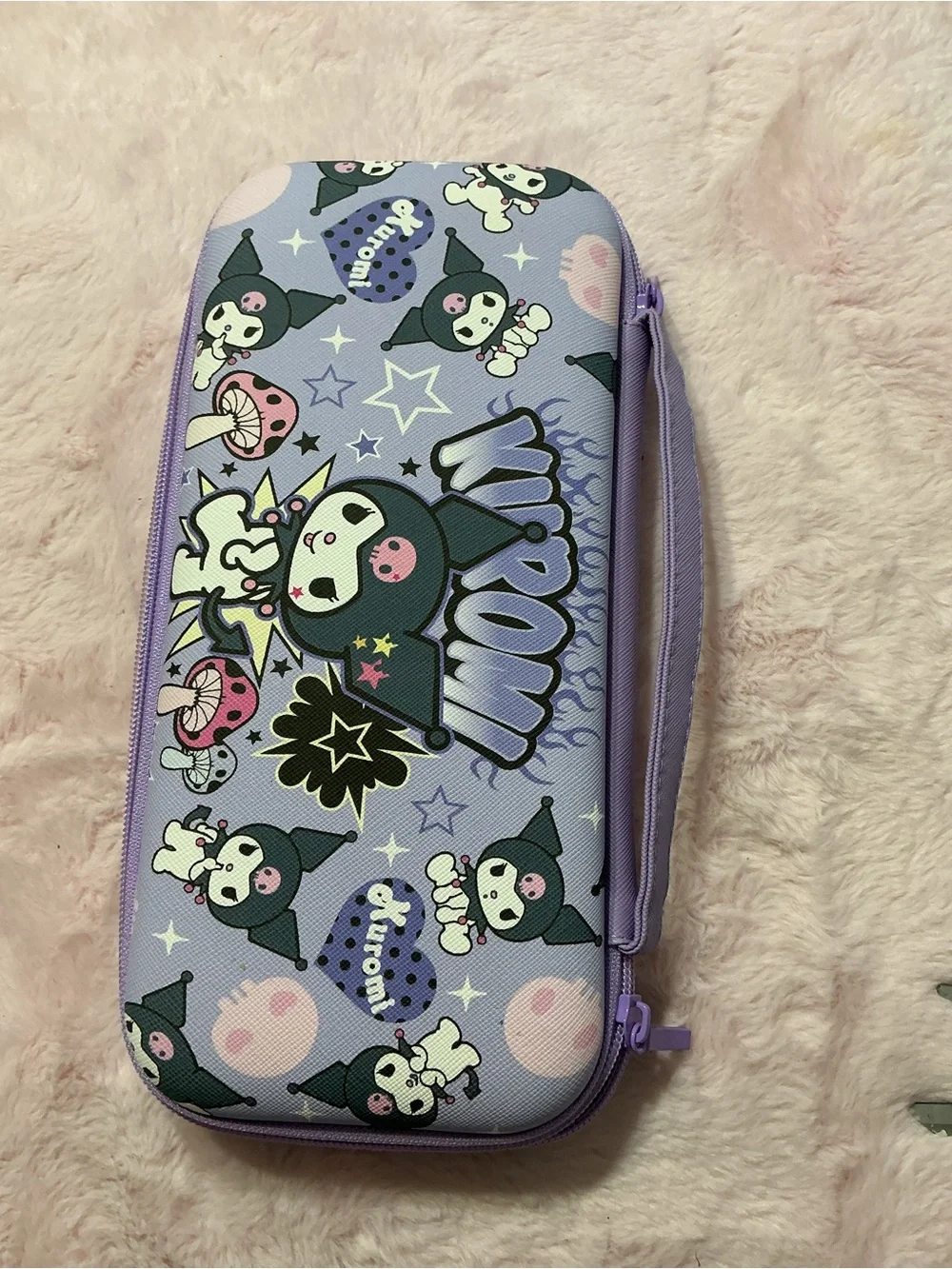 Sanrio Kuromi Lavender and Black Zip Pencil Case D28